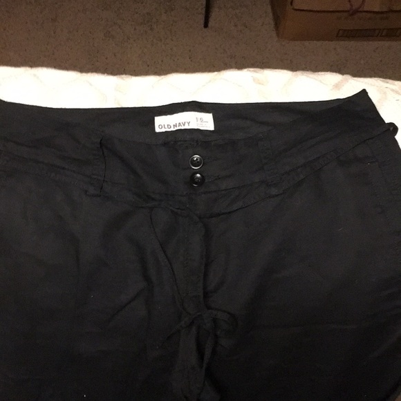 Size 6 petite old navy wide legged linen pants - Picture 1 of 2